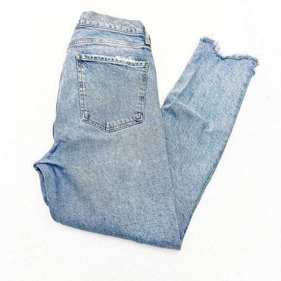 AGOLDE Nico Frayed Hem Button Fly Skinny Denim Jeans Size 28 - Picture 8 of 8